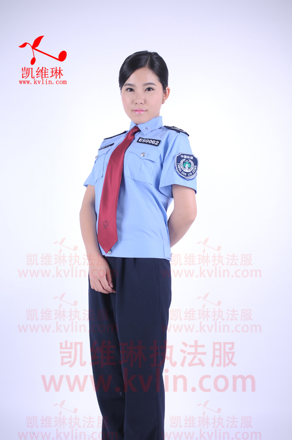 中国林政制服女士夏装短袖衬衣